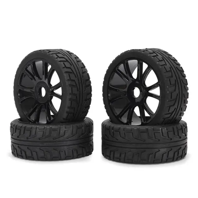 4pcs 17mm Hub Tires Set Tyre Wheel Rim for 1//8 Off-Road RC Car Buggy KYOSHO HSP