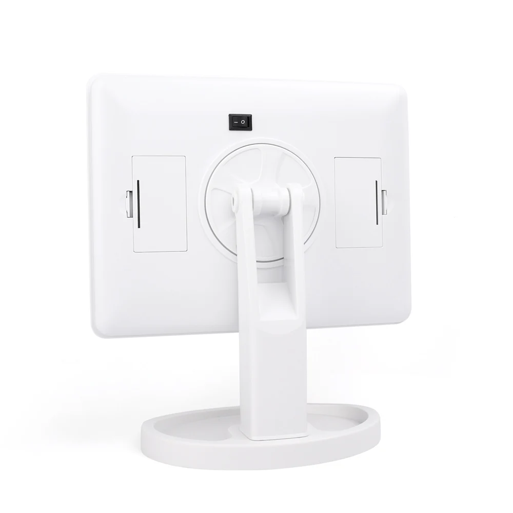 Graus de Rotação Espelho de Maquilhagem Espelho de Maquiagem de Luxo com 16 Profissional Touch Screen Espelho Luzes 180 Ajustável Mesa Led 16 Espelhos para maquiagem