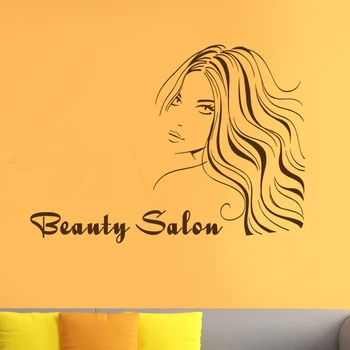 

Hair Salon Sticker Beauty Decal Haircut Name Posters Time Hour Vinyl Wall Art Decals Decor Decoration Mural Salon Sticker