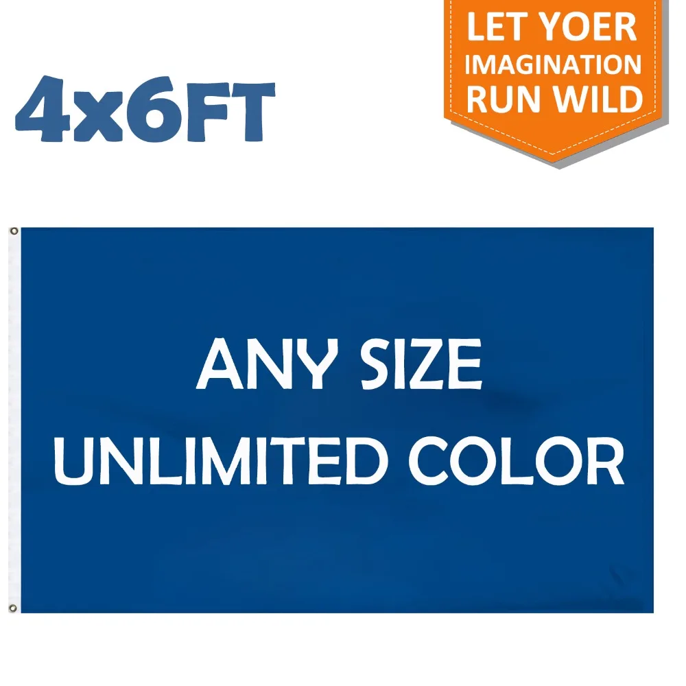 

MOFAN Custom Flag 4x6ft 110D Polyester-High Quality and Unlimited Colors with Brass Grommets- Personalized Design Your Own Flags