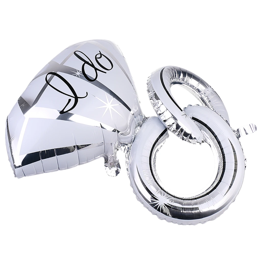 Lover Diamond Ring I Do Balloon Helium Balloons Wedding Day Bride Silver