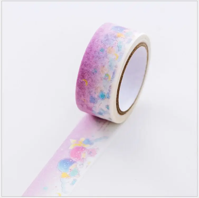 15 мм Little Twin Stars с рисунком из мультфильма; лента для декорации Washi DIY планировщик дневник в стиле Скрапбукинг маскирующая лента Escolar 6 моделей - Цвет: little twin stars  3