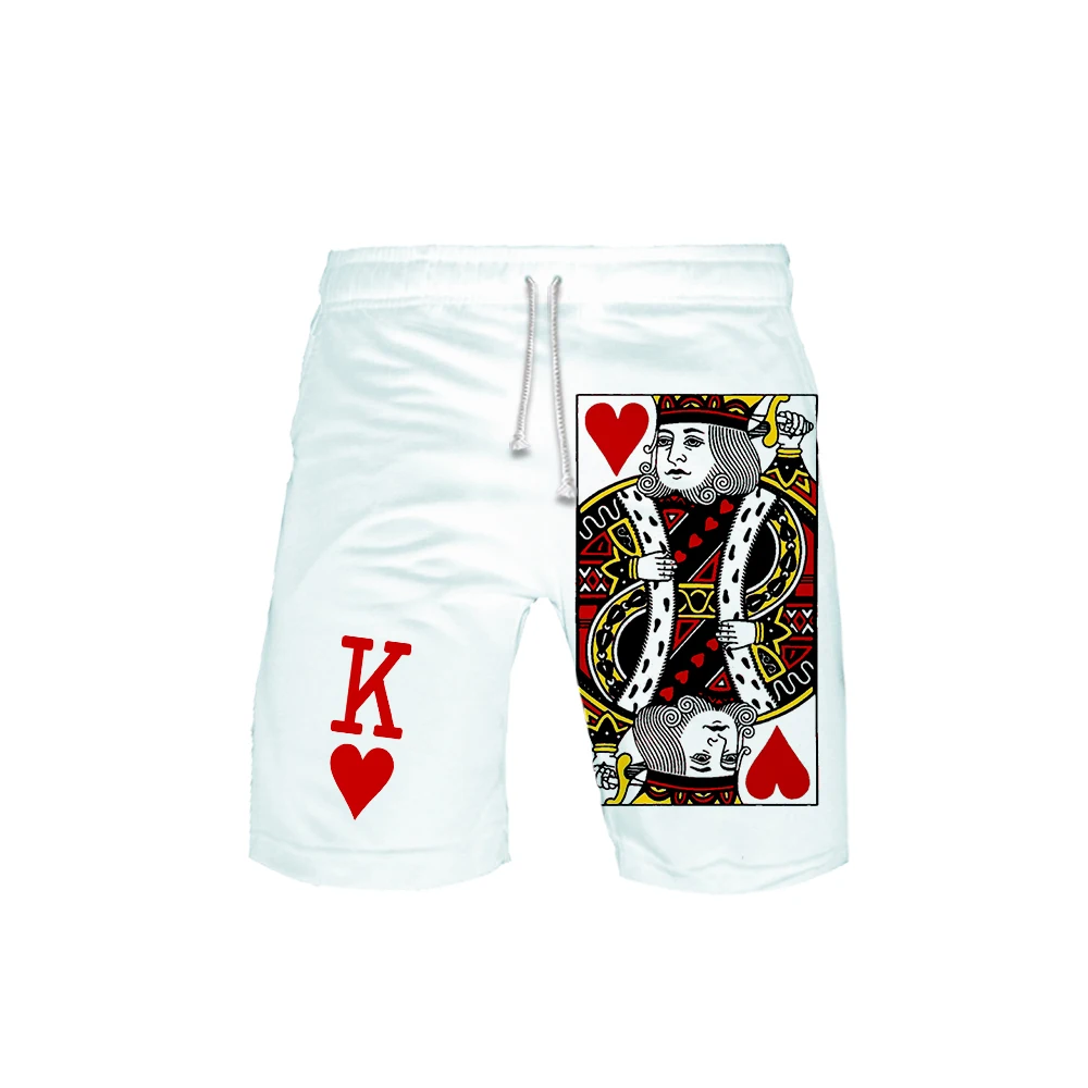 Poker 3D Jack queen King мужские шорты Горячая лето Homme Модные бермуды Уличная одежда Карго