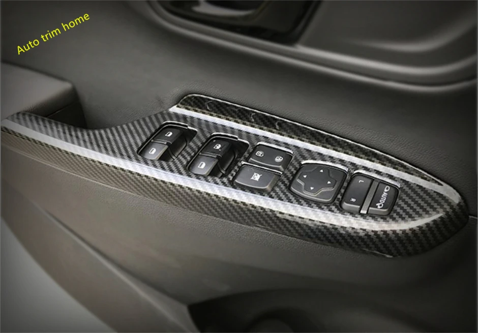 4pcs Interior Chrome Window Switch Button Cover Trim For Ford Explorer 2011-2014