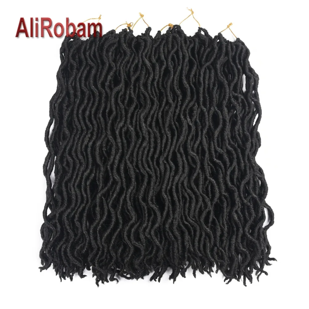 AliRobam богиня Locs кудряшки Ombre чёрный; Коричневый Блондинка Faux Locs синтетическое плетение пряди волос 24 пряди/упак