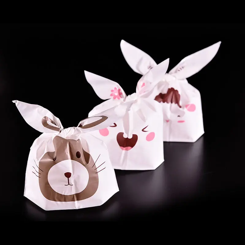 5pcs lot Snack Cake Gift Packaging Bag For Wedding Gift Cute Rabbit Ear 