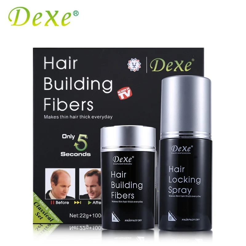 Dexe Hair Building Fibers Hair Regrowth Powder Keratin Hair Fiber 8g