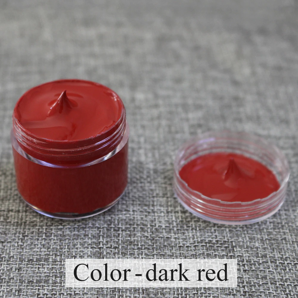 

Dark Red Leather Paint Particularly Used for Painting Leather Sofa, Bags, Shoes and Clothes with Great Effect 30ml Free Shipping