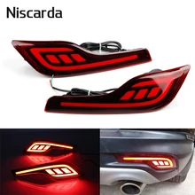 Niscarda 2 PCS Per Honda CR-V CRV 2017 2018 LED Paraurti Posteriore Del Riflettore di Luce Rosso di Guida di Veicoli Freno Fog Trim stampaggio Lampada di Coda