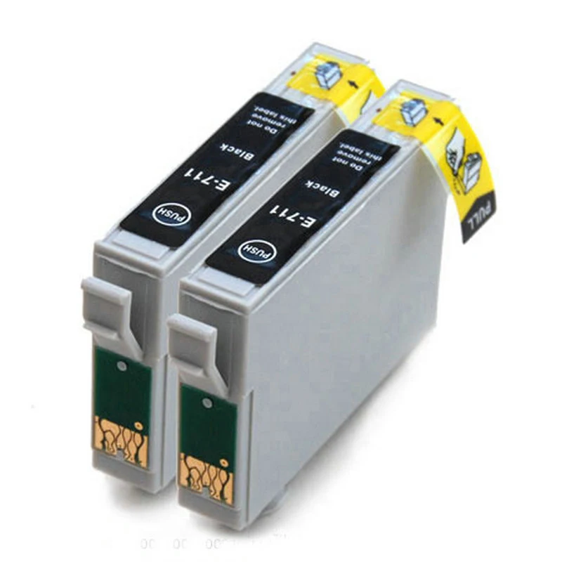 Vilaxh 2 шт. T0711 совместимый чернильный картридж для Epson Stylus D78 D92 D120 DX4000 SX210 SX215 SX218 SX115