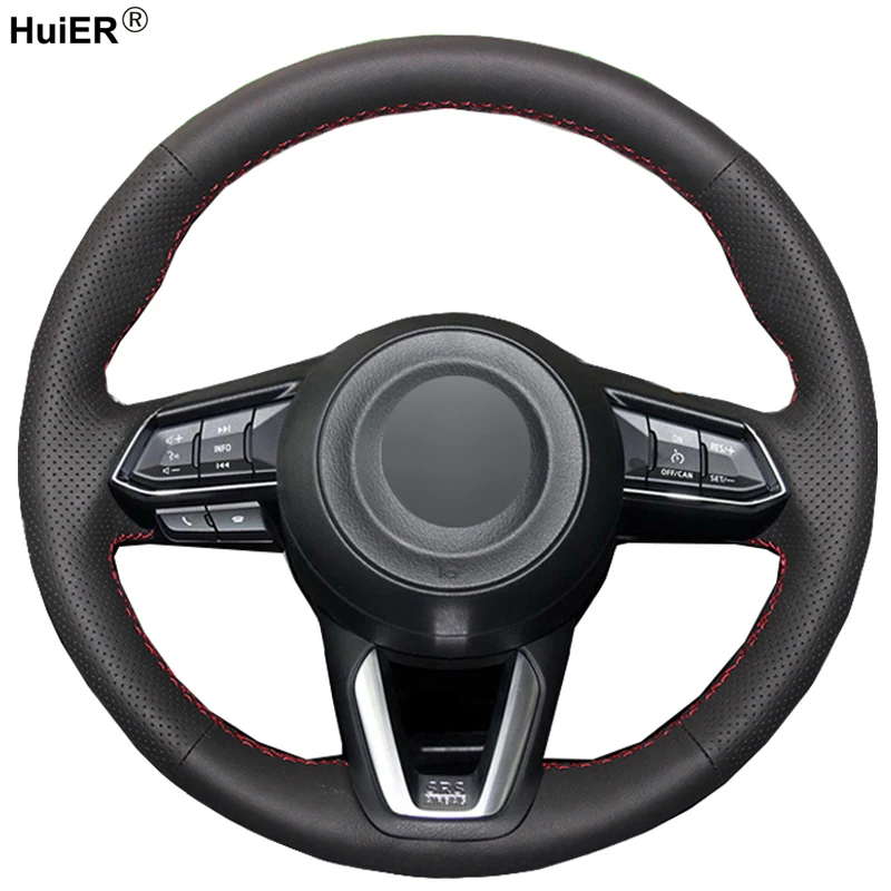 

Hand Sewing Car Steering Wheel Cover Microfiber For Mazda 3 Axela 2017 2018 2019 For Mazda 6 Atenza 2017 - 2019 CX-3 CX-9 CX-5
