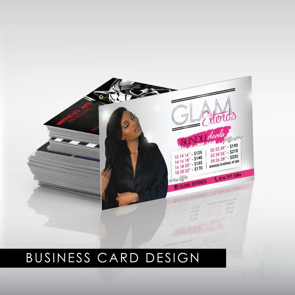 

new personal adhesive business card 40x90mm package hair extensionis custom virgin human hair business name card 100pcs lot