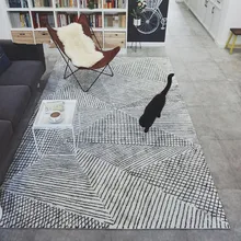 Современный геометрический ковер, домашний декор гостиной, спальни, ковер, толстый, скандинавский, акриловый, ковер, диван, журнальный столик, коврик, коврики для Кабинета