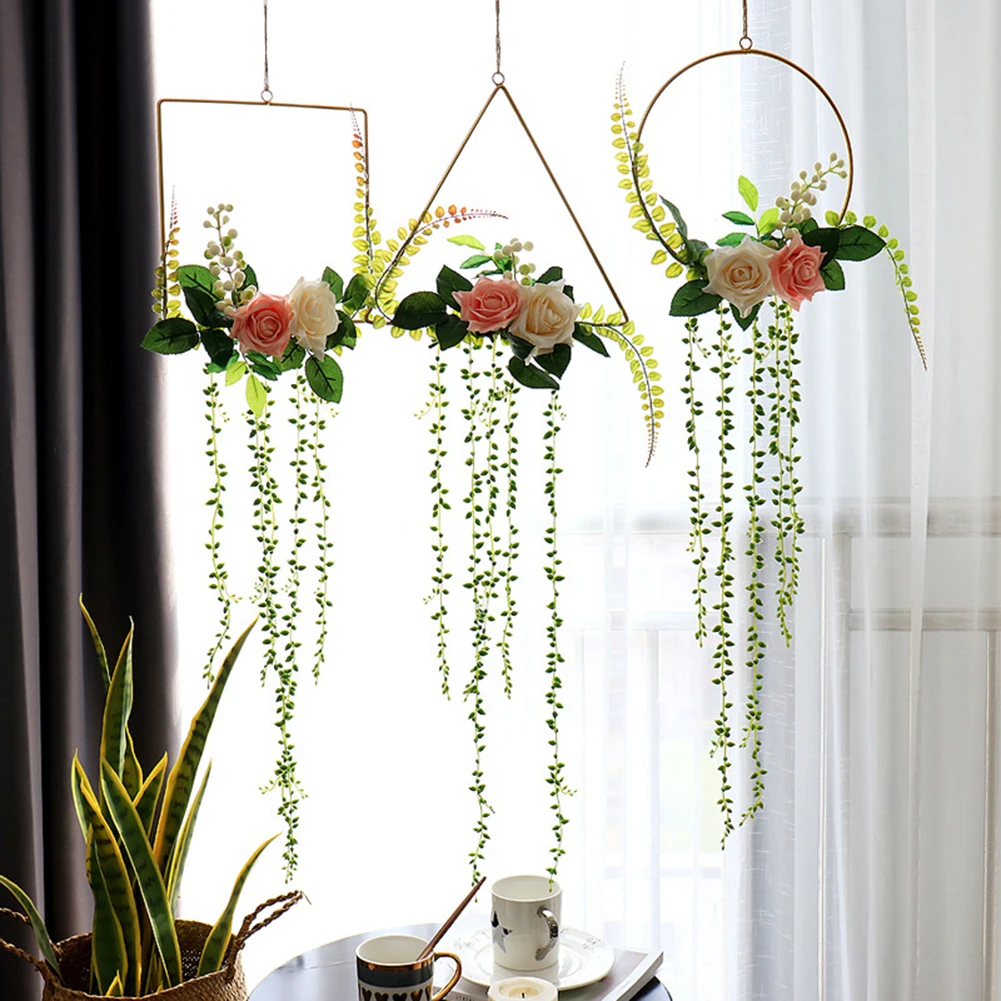 

Wall Hanging Nordic Style Wall Plug Handmade Artificial Flower Party Decoration Wedding Flower Decoration Wrought DC12