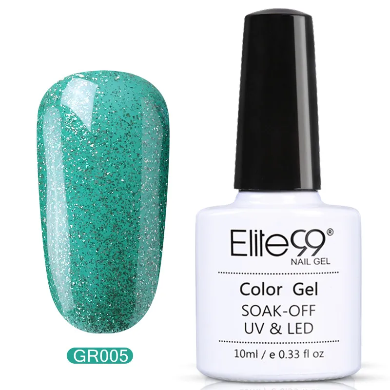 Elite99 Гель-лак серии зеленого цвета, долговечный Гель-лак для ногтей, вылечиваемый с УФ-лампой, светодиодный, основа, верхнее покрытие, Гель-лак, дизайн - Цвет: P-GR005