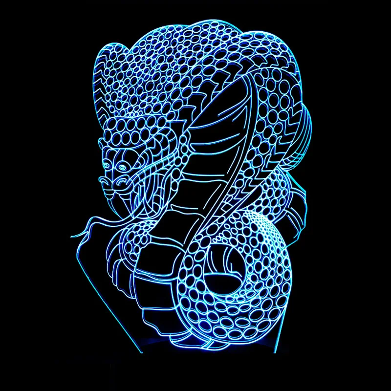 Креативная 3D визуальная Настольная лампа с изображением дракона и единорога