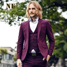 Pre Sale Brand Men Clothing2016men formal wedding suit jackets sli fit dark red suit coat costumes business suit jacket-coats