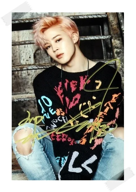 

BTS JIMIN autographed signed original photo You Never Walk Alone freeshipping 02.2017