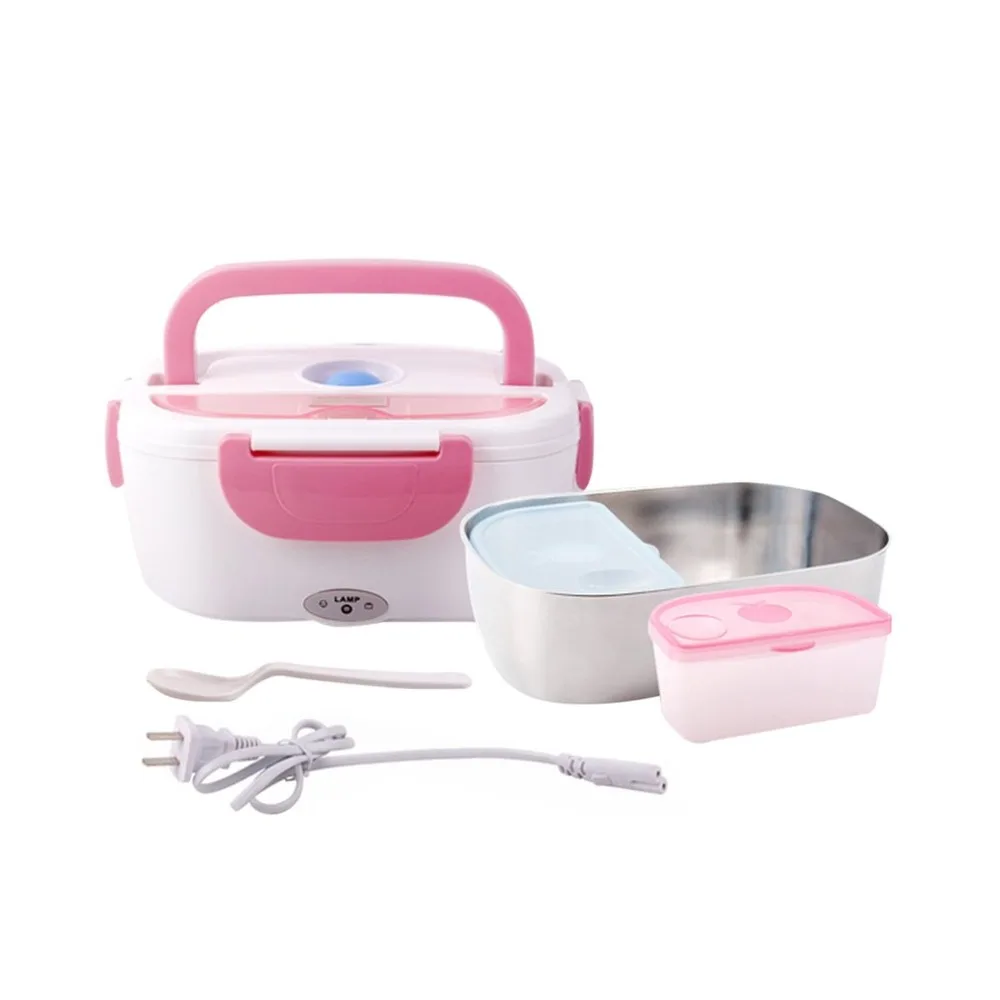 

40W 1.5L Electric Heating Lunch Box Portable Electric Heated Bento Box Univesal Double Layers Food Warmer Compact Food Container