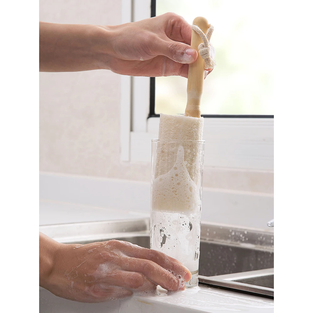 Кухонный чистящий инструмент Loofah щетка для бокалов бутылка кофе чая стеклянная