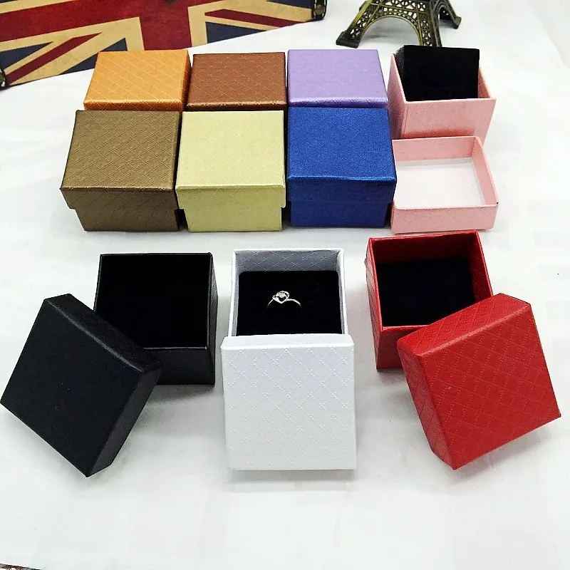 High grade exquisite paper ring box jewelry boxes 100pcs/lot mixed