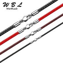 3 шт., 1,5 мм, 2 мм, 3 мм, кожаный вощеный шнур, застежка из нержавеющей стали, соединитель, кожаная веревка, цепочка для DIY ювелирных изделий