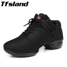 Tfsland New Women Soft Breathable Square Dance Shoes Quality Girls Salsa Ballroom Jazz Dance Shoes Female