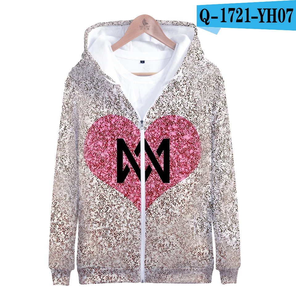 Marcus and Martinus Harajuku Zipper Jacket Marcus Martinus 3D Hoodies Sweatshirt Women/Men singer Hoodies Women Plus Size - Цвет: Color  8