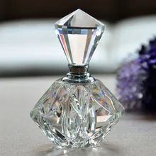 2016 New Hot Women Mini Crystal Cut Transparant Perfume Bottle Glass Bottle Refillable Gift Empty Refillable Perfume Bottle