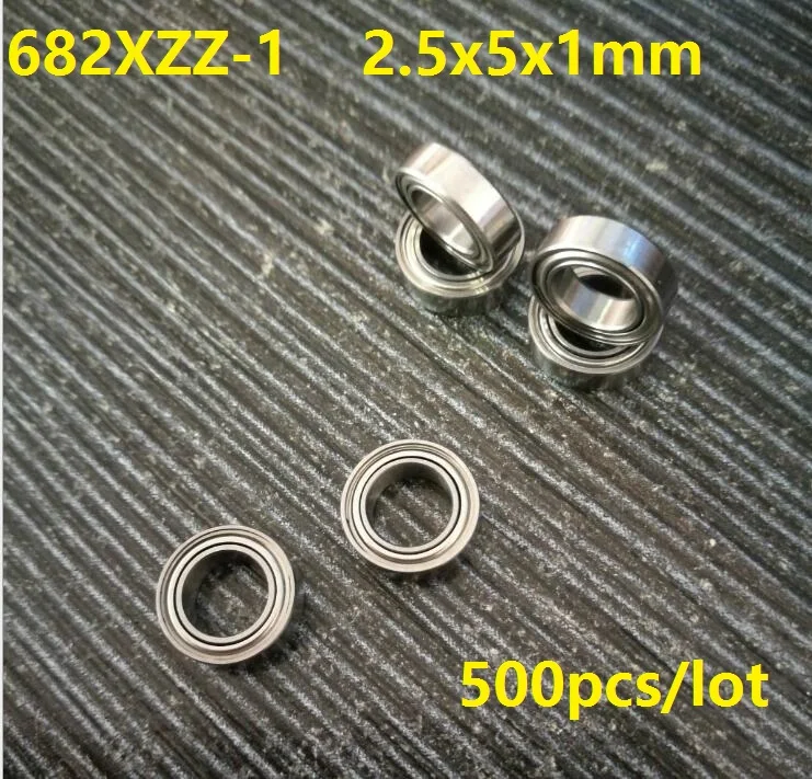 

500pcs/lot 682XZZ-1 deep groove ball bearings Miniature Mini bearing 2.5x5x1mm 2.5*5*1mm