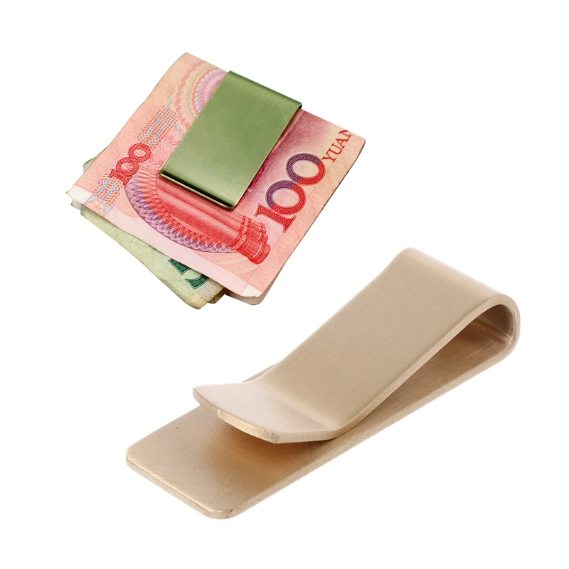 Портативный латунный металлический зажим для денег ID Кредитные карты наличные держатель бумажник на подарок