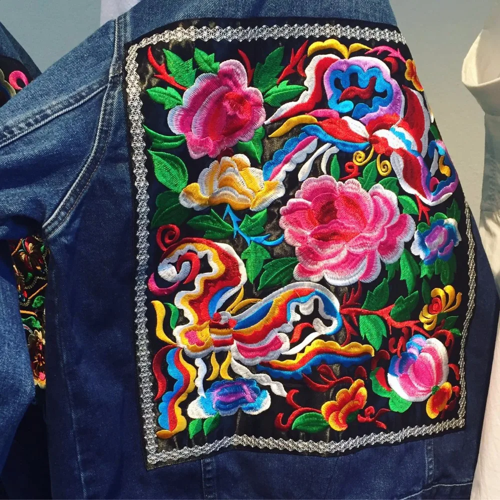 Патчи для вышивки пионами квадратные 36*36 см|embroidery patch|garment patchpatch sewing |
