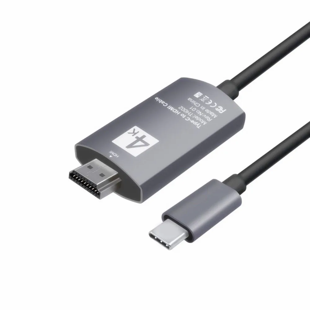 Type C male to HDMI male USB 3.1 to 4K HDTV Adapter Cable For Samsung
