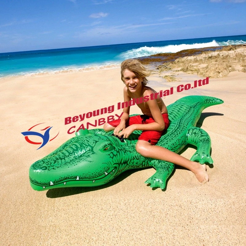 

Intex Gator Ride-on Kids Children Inflatable Inflatable Bouncer Crocodile Alligator Swimming Pool Water Float Raft With Handles