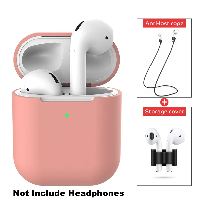 Аксессуары для наушников Apple Airpods 2 противоударный мягкий силиконовый чехол с
