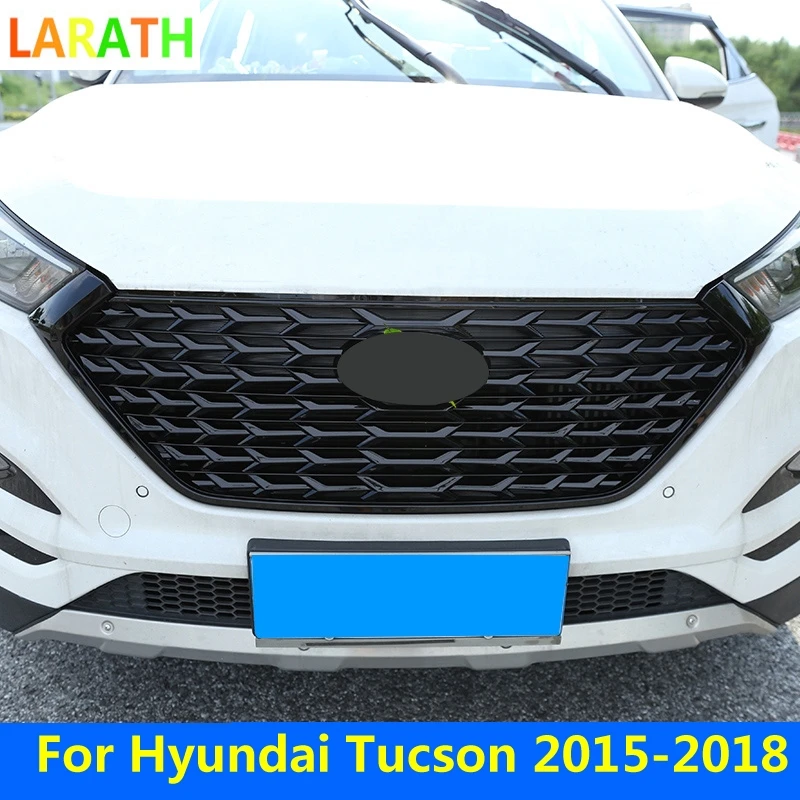 Для Hyundai Tucson 2015-2018 FUSION гонки на переднюю решетку авто маска крышка бампера подходит для FUSION MONDEO черный серебристый стайлинга автомобилей