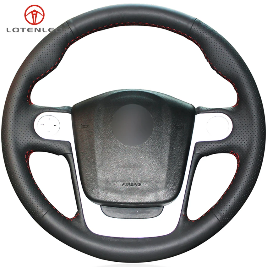 

LQTENLEO Black Artificial Leather DIY Hand-stitched Car Steering Wheel Cover For MG MG3 MG 3 2010-2016 MG3SW MG 3SW 2015-2018