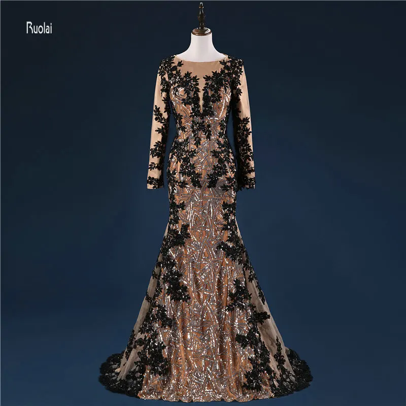 Muslim Evening Dress Long 2018 Arab Dress Appliques Long Sleeves Dubai Mermaid Evening Gown Formal Party Dresses robe de soire Muslim Evening Dress Long 2018 Arab Dress Appliques Long Sleeves Dubai Mermaid Evening Gown Formal Party Dresses robe de soire