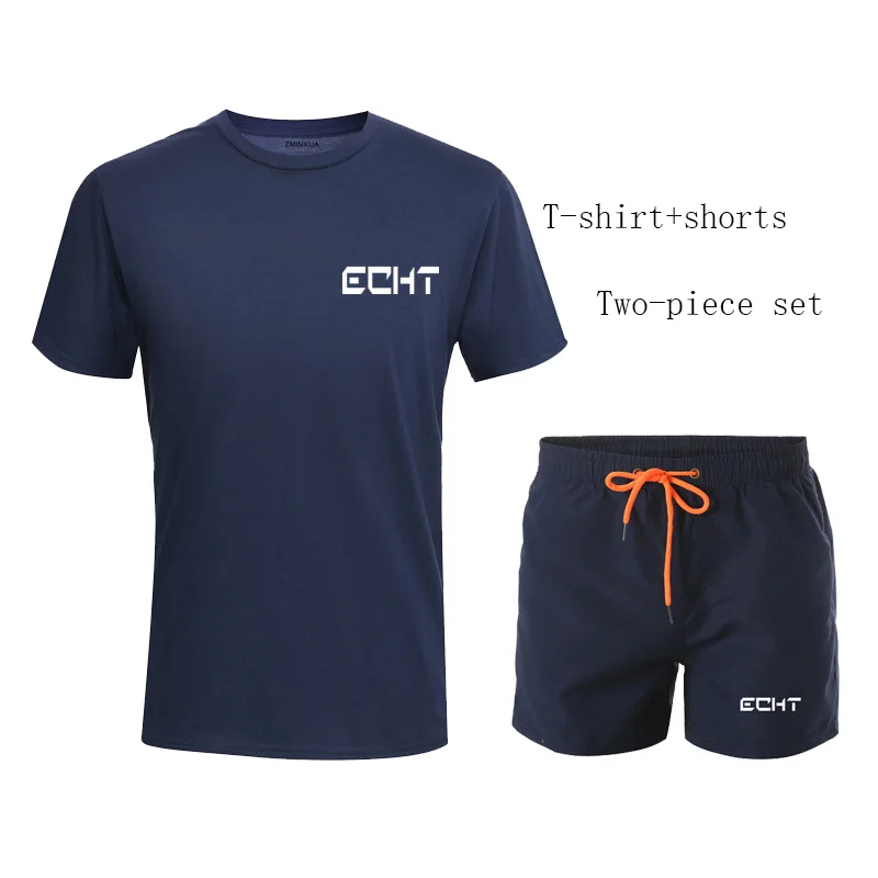

2019 men's sports running suit quick-drying two-piece sportswear basketball football training gym fitness clothes jogging suit