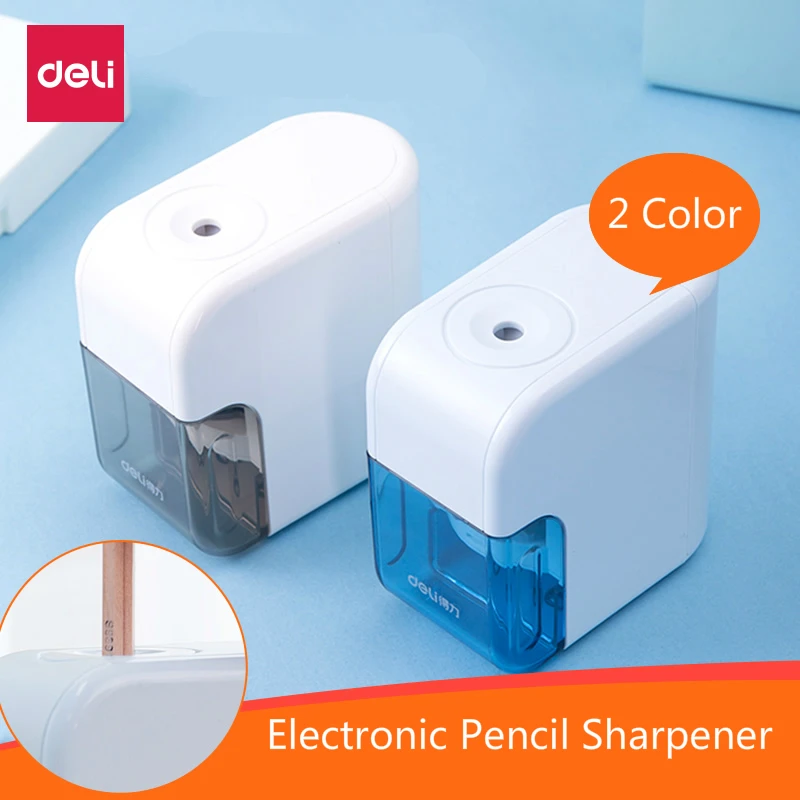 

Deli Stationery Electronic Pencil Sharpener 0714 Automatic Pencil Sharpener for Student Pupil Supplies Roller-blades School/Home