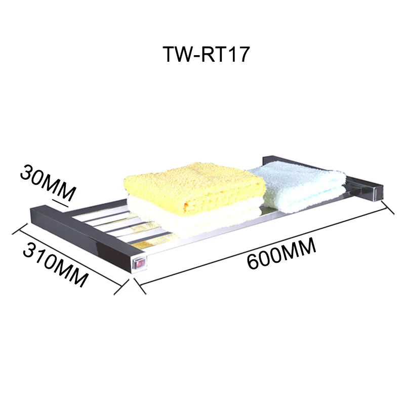 С переключателем Однослойная электрическая вешалка для полотенец с подогревом настенная Полка для полотенец из нержавеющей стали сушилка для полотенец