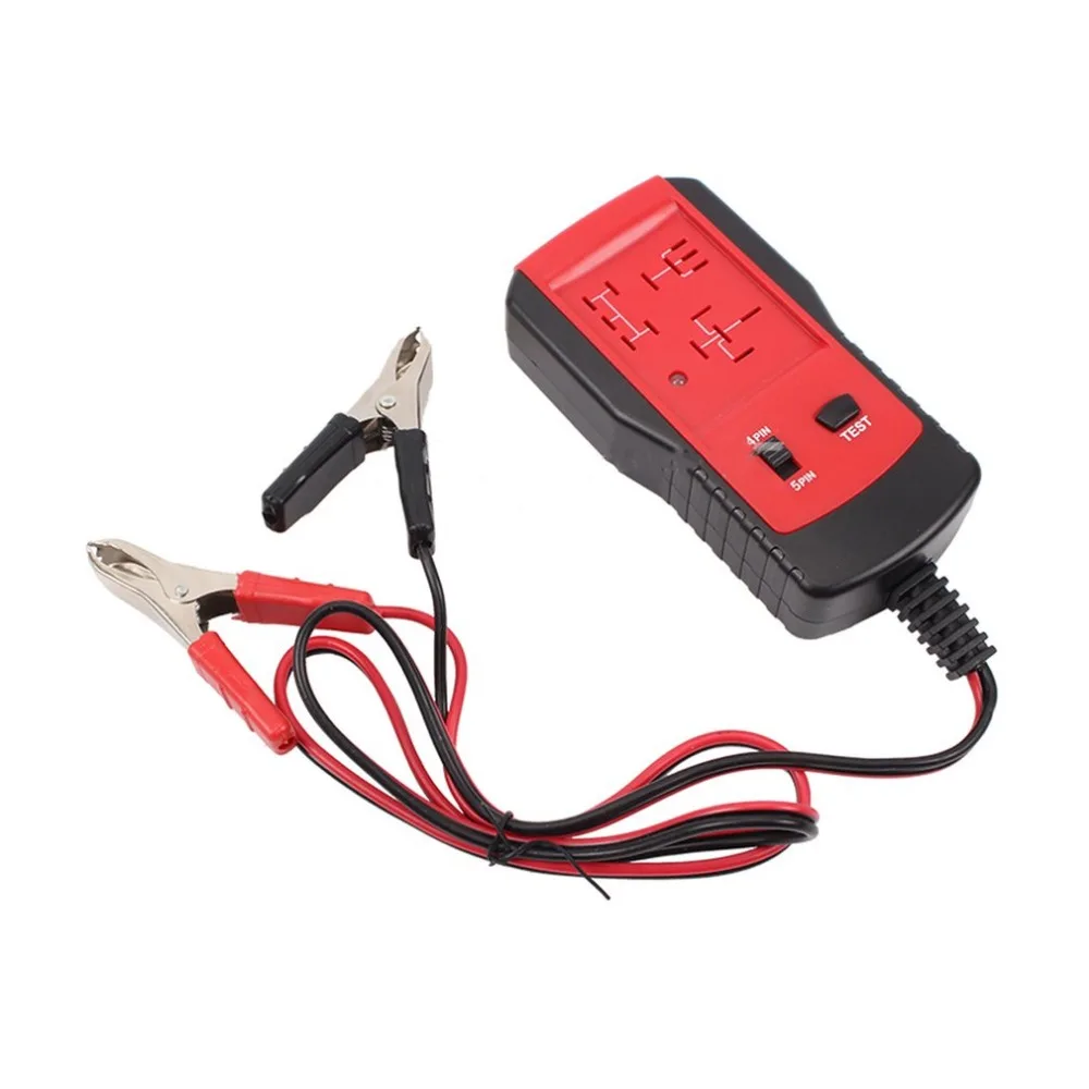 Universal 12V Cars Relay Tester Alligator Clip Relay Testing Tool Auto