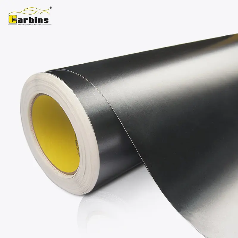 

Carbins Charcoal Grey Satin Flash Metallic Color Auto Wrap Vinyls Air Bubble Free