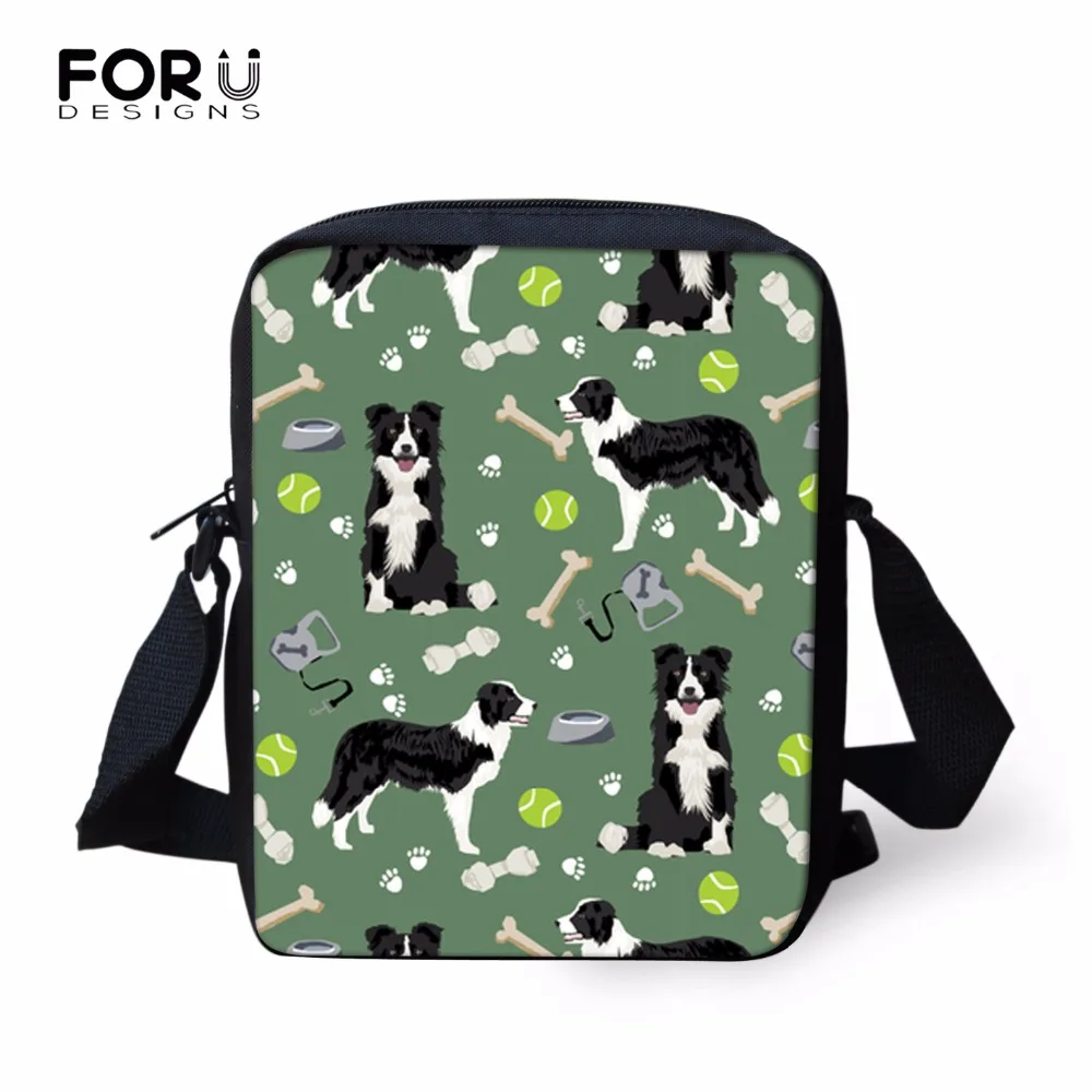 

FORUDESIGNS Mini Crossbody Bags For Women Border Collie Pattern Ladies Bag Designer Ladies Hand Shoulder Bag Women Messenger Bag