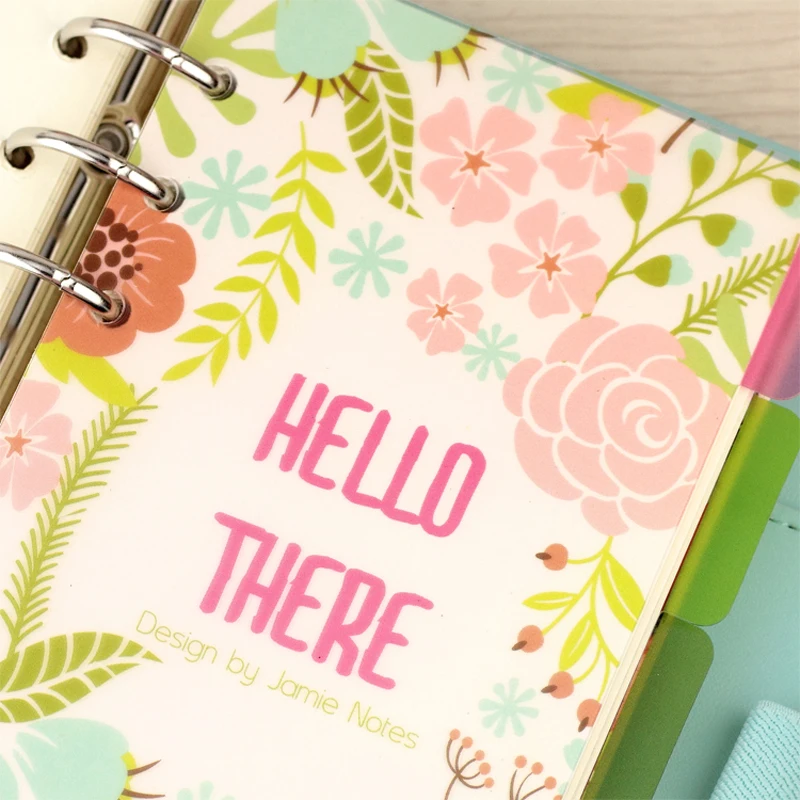 Blooming Flower PP Dividers for Spiral Notebook Transparent Separator Page Index Paper Core for Agenda Planner Organizer A5A6