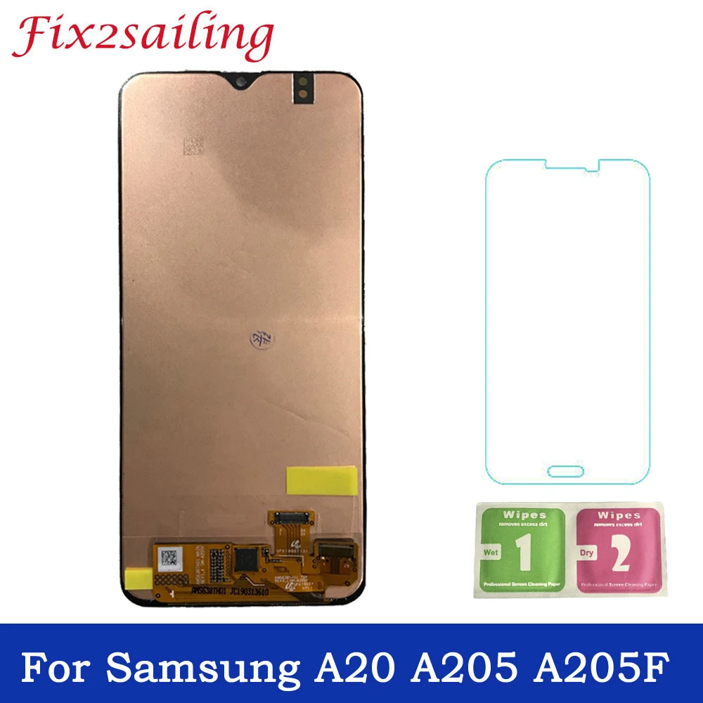 

Super AMOLED Display For Samsung galaxy A20 A205/DS A205F A205FD A205A LCD Display Touch Screen Digitizer Assembly Free Shipping