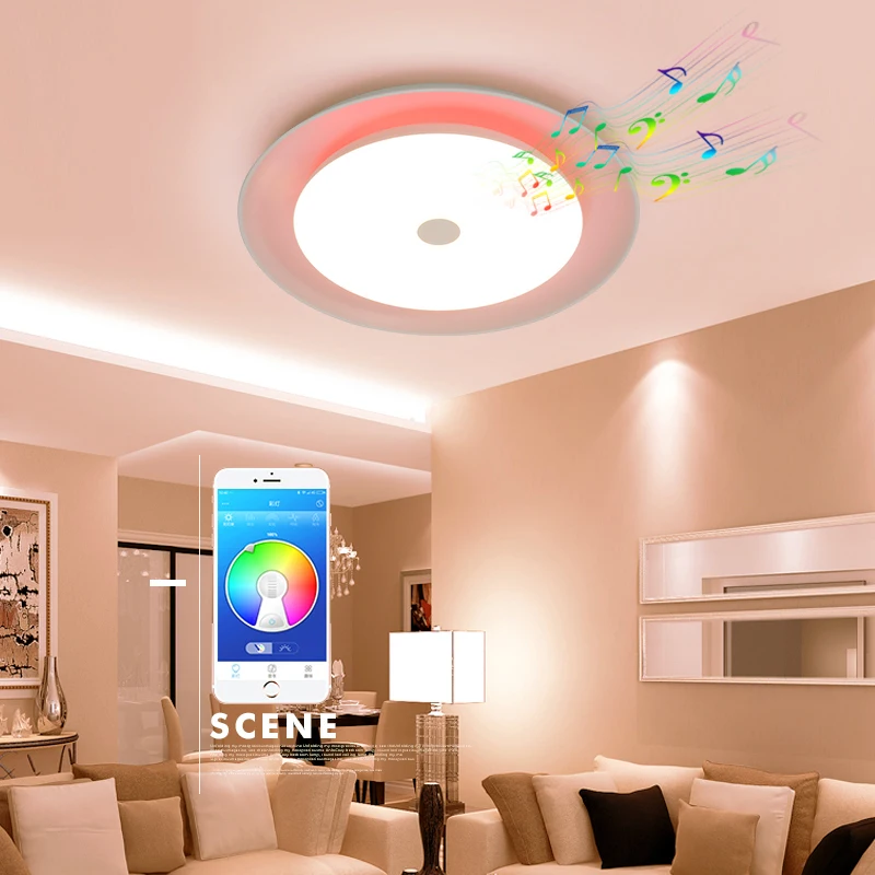 Modern LED ceiling Light RGB Dimmable 52W APP control Bluetooth & Music ceiling lights living for room/bedroom 220V ceiling lamp Modern LED ceiling Light RGB Dimmable 52W APP control Bluetooth & Music ceiling lights living for room/bedroom 220V ceiling lamp