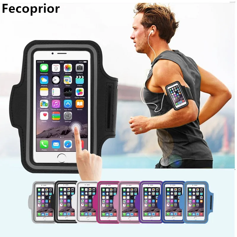 Fecoprior повязка для iPhone 8 7 6 S Samsung Galaxy S7 S6 S5 S4 4 5 1 дюймов спортивный чехол бега с