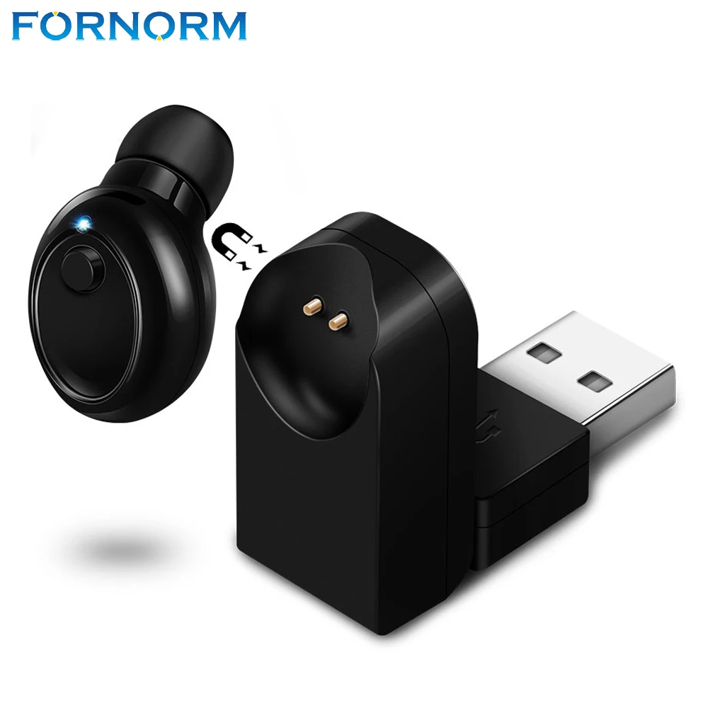 Fornorm Mini Wireless Headset Bluetooth Earphone Mono Small