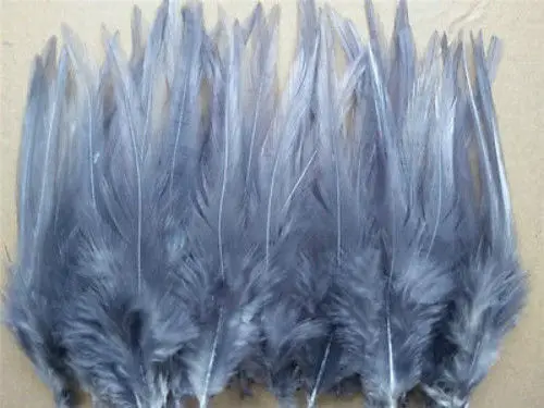 

heat! Free shipping sell 50 pcs gray pheasant feather, 10-15cm long, DIY jewelry decoration